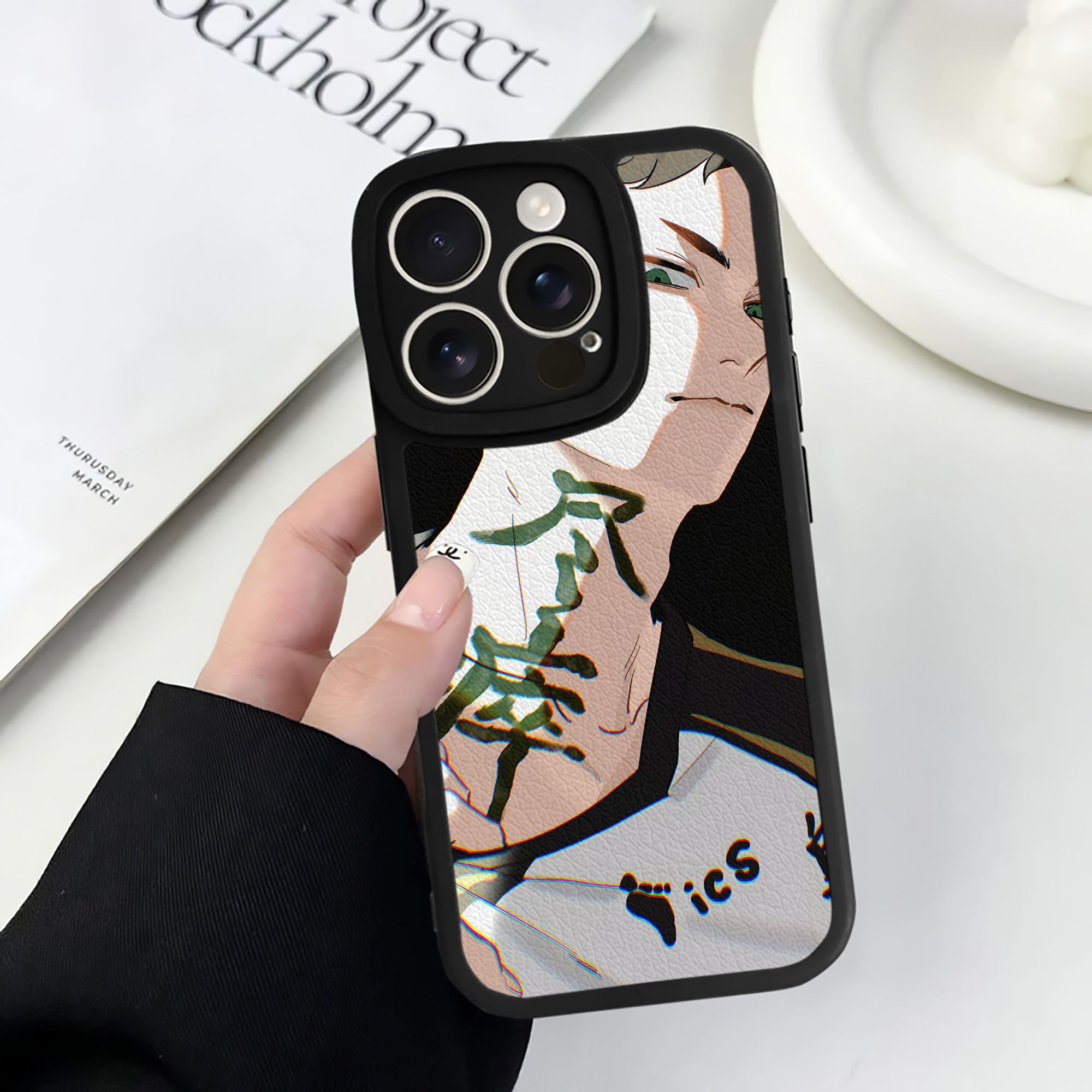（画像用） ハイキュー!! Haikyu!! 【iPhone 16シリーズ対応】シリコンスマホケース（レザー調） 材質：シリコン